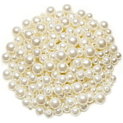 1320pcs White Round Pearl Beads 1320pcs Kit Satin Gloss Loose Beads for DIY Craft Necklaces Bracelets Earrings Choker Jewelry Making